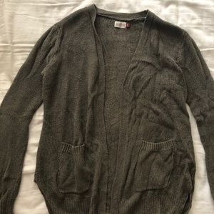 Olive Green Cardigan Sweater (Size M)